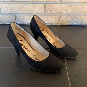 Faux suede pump